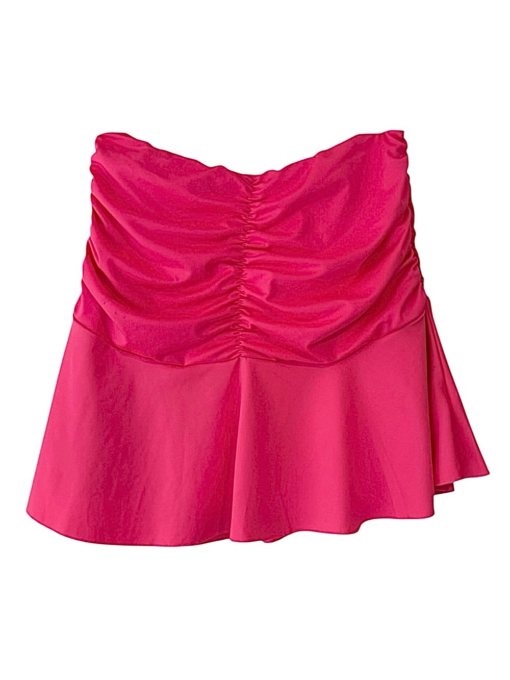 Elegant Hot Pink Women's Runched Skater‎ Skirt